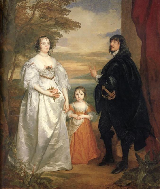 Anthony Van Dyck James,seventh earl of derby,his lady and child Germany oil painting art